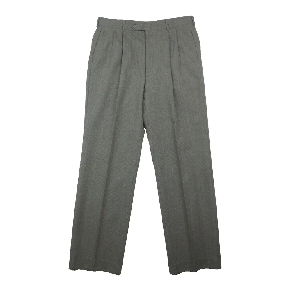 Vintage Palm Beach 2 Piece Suit Jacket Pants 35x32 Men Gray Lightweight Business